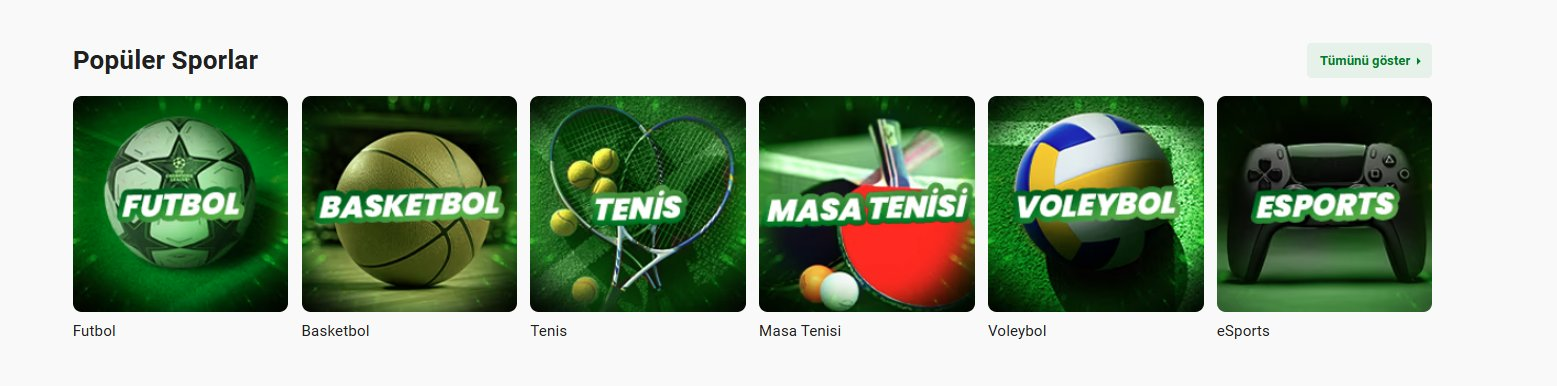 Bets10 bahis popüler sporlar futbol basketbol tenis masa tenisi voleybol esports