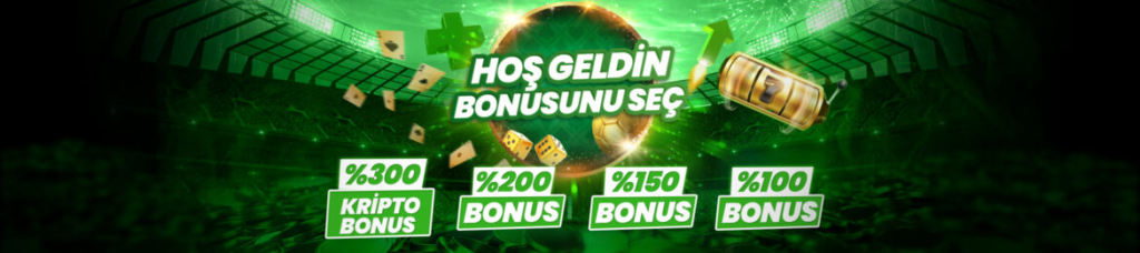 Bets10 hoş geldin bonusu %300 kripto %200 %150 %100 bonus